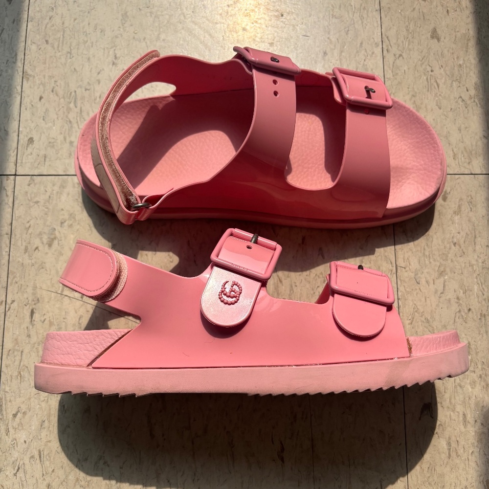 Gucci sandals pastel pink W 10